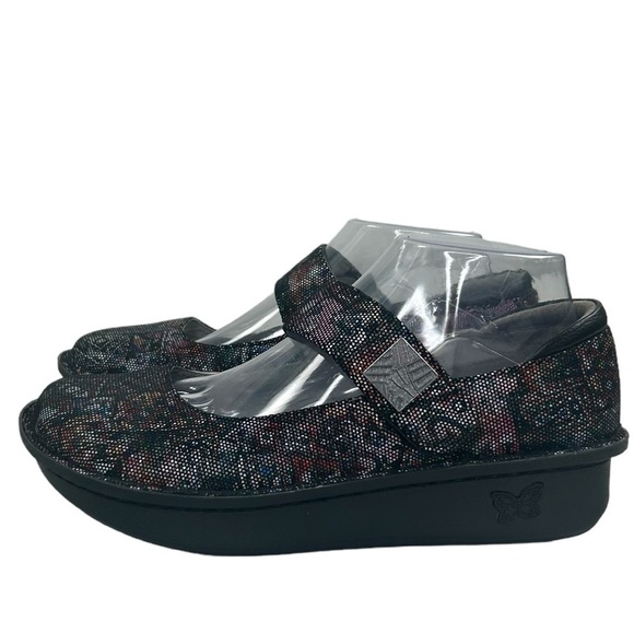 Alegria PAL-475 Paloma Mary Jane Abstract Multi Color Purple 39/9 Comfort Nurse - Picture 3 of 12